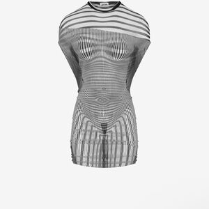 Jean Paul Gaultier Black and White Striped Top